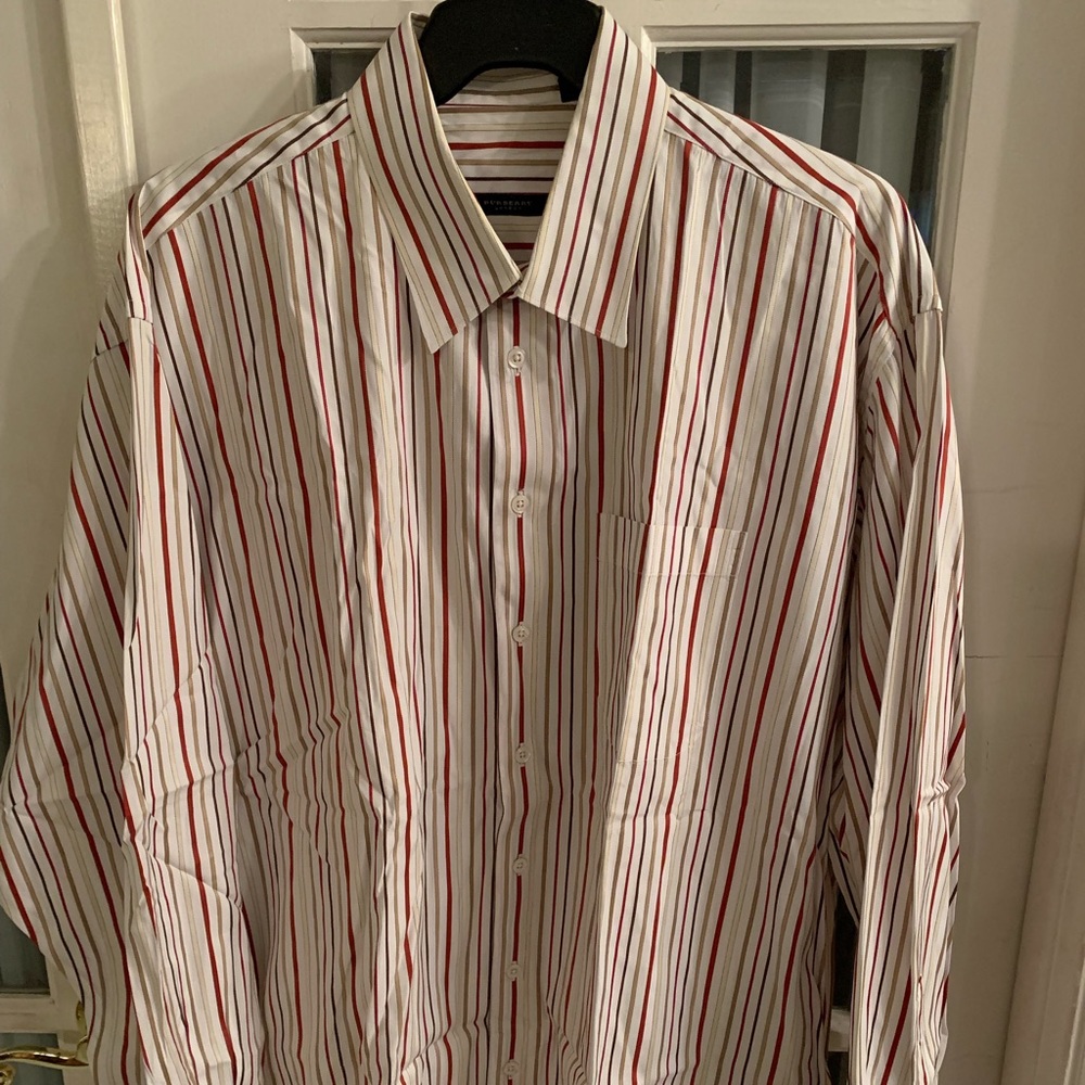 Burberry men’s long sleeves shirt stripes size XXL
